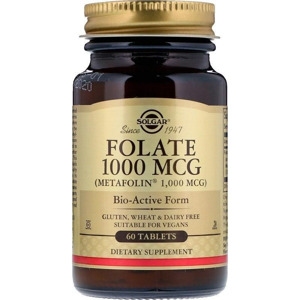 Acid folic Folate 1000 ug, 60 tablete, Solgar