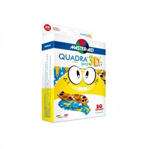 Plasturi pentru copii Quadra 3D Boys Master-Aid, 20 bucati, Pietrasanta Pharma 